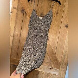 Altar'd State Tan and Black Leopard Print Dress